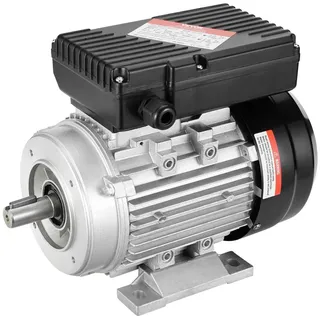 Vevor 0,55 kW Elektromotor 1400 U/min, AC 220–240 V, 4,5 A, 80, B34-Rahmen, Luftkompressormotor einphasig, 19 mm Keilwelle, Rechts-/Linkslauf für landwirtschaftliche Maschinen, universelle Geräte