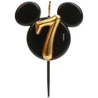 Dekora Micky Maus Geburtstagskerze 8,5 cm schwarz-gold