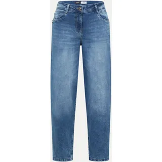 Cecil High Waist Barrel Leg Jeans im Loose Fit mid Blue wash 28