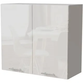 Feldmann-Wohnen Küchenhängeschrank Essen W3/80 Weiß Hochglanz / Weiß Matt 80 / 32,5 / 72cm , Weiß Hochglanz, Weiß , Holzwerkstoff , Rechteckig , 80x72x32.5 cm , Küchen, Küchenmöbel, Küchenschränke, Küchenoberschränke