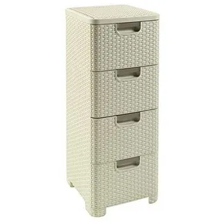 Curver Regal mit 4 Schubladen 1-tlg. beige