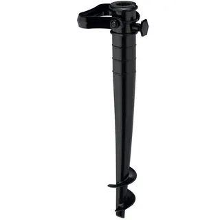 Relaxdays Bodenhülse , Schwarz , Kunststoff , 10x39x10 cm , Sonnenschutz