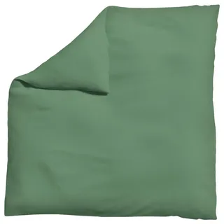 Schlafgut Bettdeckenbezug , Grün , Textil , Uni , 200x200 cm , Textiles Vertrauen - Oeko-Tex®, AZO-frei, Bsci, Oeko-Tex® Standard 100, Oeko-Tex® Made IN Green , pflegeleicht, atmungsaktiv, bügelleicht, schadstoffgeprüft, weiche und anschmiegsame Oberfläche, bio , Heimtextilien, Bettwäsche & Leintücher, Bettwäsche, Übergrößen-Bettwäsche