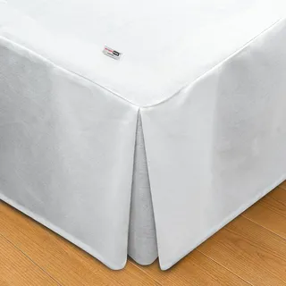 Wrappybag Bettumrandung für Boxspringbett – Bodenlange Betthusse 180 x 200 cm – Schützt das Bettgestell und Verleiht einen Neuen Look – Farbe: Weiẞ – Erhältlich in 6 Größen