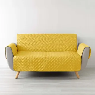 Matratzenschoner, 279 x 179 cm, Mikrofaser, unifarben, Lounge, Gelb