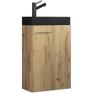 VCM Waschbeckenunterschrank »VCM 2-tlg Set   Waschplatz für Gäste WC   Gästebad   Waschtisch   Badezimmer Set ¿ Slito-BL« 2 Stk. tlg.