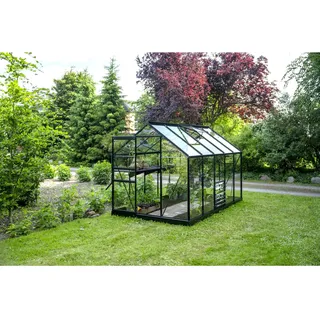 Juliana Halls Gewächshaus Popular 106 Alu Schwarz ESG 3 mm 6,20 m2