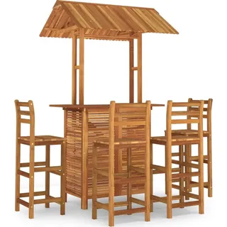 vidaXL 5-tlg. Gartenbar-Set Massivholz Akazie - Braun