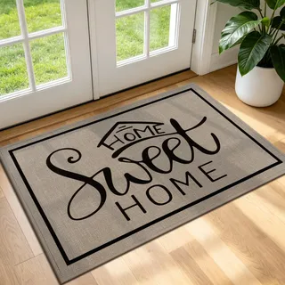 Enyhom Fußmatte 44 x 76 cm Innen, rutschfest Schmutzfangmatte Waschbar Eingangsteppich Absorbierend Fussmatte Schuhmatte Strapazierfähiger für Aussen und Innen