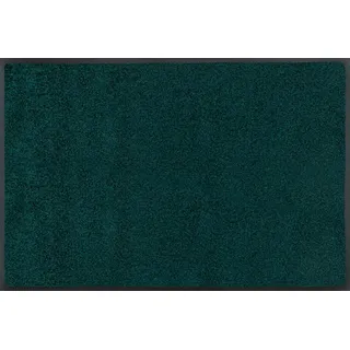 wash+dry by Kleen-Tex Fußmatte »Trend Uni, Schmutzfangmatte, waschbar« rechteckig 9 mm Höhe rutschhemmend, In- und Outdoor geeignet, auch als Läufer erhältlich, grün