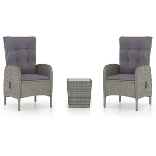 vidaXL Bistro-Set 3-tlg. Grau