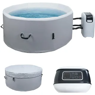 Whirlpool HWC-N97, 4 Personen, In-/Outdoor heizbar aufblasbar Pumpe Dropstitch-Gewebe, rund Ø150cm g