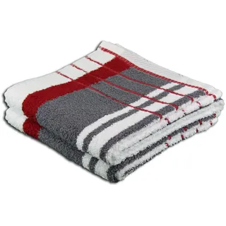 Gözze Berlin Streifen Handtuchset 2-tlg. Bordeaux/Anthrazit