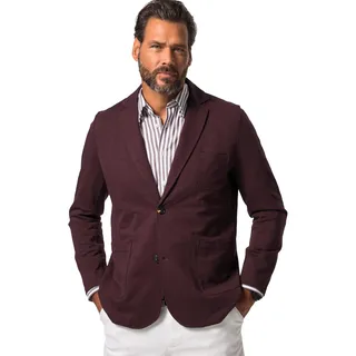 JP 1880 Herren große Größen Übergrößen Menswear L-8XL Sweat-Sakko, Flamm-Sweat, Revers, aufgesetzte Taschen aubergine 4XL 820825110-4XL