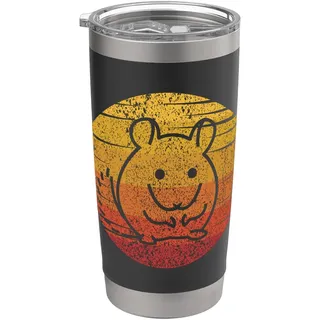 Retro Langhaar Kurzschwanz Langschwanz Züchter Chinchilla Doppelwandiger Edelstahl-Thermobecher