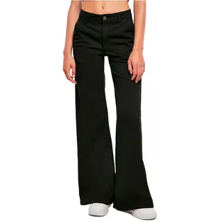 Urban Classics Wide Leg Chinohose Mit Hoher Taille - Black - 26