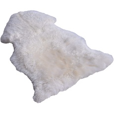 Naturasan Lammfell/Schaffell ökologisch gegerbt, Weiß (120-130 cm mit Nähten)