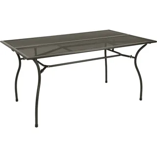 DEGAMO Gartentisch Esstisch Metalltisch CLASSIC 90x150cm rechteckig, Streckmetall anthrazit - Grau