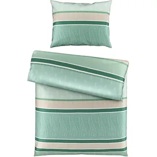 Esposa Bettwäsche , Grün , Textil , Abstraktes , 140x200 cm , pflegeleicht, atmungsaktiv, schadstoffgeprüft , Heimtextilien, Bettwäsche & Leintücher, Bettwäsche, Satin-Bettwäsche