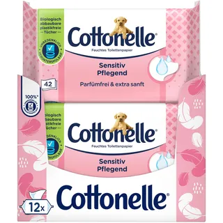 Cottonelle Feuchtes Toilettenpapier Vorteilspack 12 x 42 St.