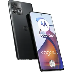 Motorola Mobility Moto Edge30 fusion Smartphone (6,55'-FHD+-Display, 50-MP-Kamera, 8/128 GB, 4400 mAh, Android 12), Cosmic Grey, inkl. Schutzcover + KFZ-Adapter [Exklusiv bei Amazon]