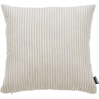 Dekokissen DONE. "Zoom", beige, B:60cm L:60cm, Obermaterial: 92% Polyester, 8% Nylon, Dekokissen_Sitzkissen_Kissenhüllen, Dekokissen, Kissenhülle aus modernem Cordstoff