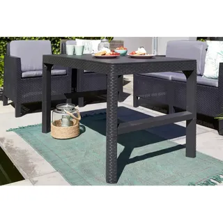 Keter Loungetisch , Graphitfarben , Kunststoff , rechteckig , eckig , 71.5x40-66x116 cm , gastro- und objekttauglich, höhenverstellbar, lichtecht, regenabweisend, rostfrei, UV-beständig, wetterbeständig, wetterfest , Gartenmöbel, Gartentische