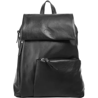Cluty Cityrucksack Leder Schwarz