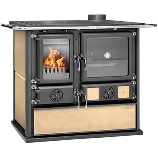 None Festbrennstoffherd »Heathus Küchenofen »Cook Premium« Beige« Ofenherd zum Heizen, Kochen & Backen,
