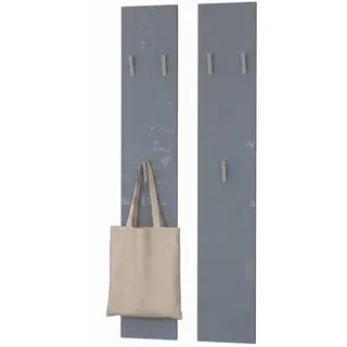 Vladon Garderobenpaneel Wandpaneel Grau Hochglanz , Holzwerkstoff , 24x140x2 cm , Garderobe, Garderobenpaneele