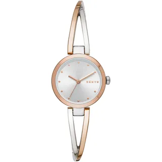 DKNY Zegarek damski Crosswalk, trzy wskazówki, stal nierdzewna, koperty 26 mm, Różowe złoto