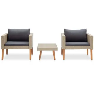 vidaXL 3-tlg. Loungeset beige