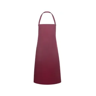 Karlowsky Basic Latzschürze, 75 x 100 cm, Küchenschürze mit Bändern aus Schürzenstoff, Farbe: bordeaux