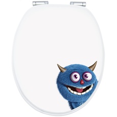 Bild WC-Sitz Monster Ecky, mit Absenkautomatik, lustiges Dekor