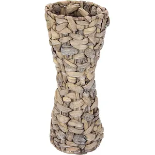 Wasserhyazinthe Vase, Blumenvasen, Topf, Pflanzenvase, für Kunstblumen, Kunstblumen oder Pampasgras, Pflanzen, Muttertag, Dekoration, länglich, groß, schmal, hoch handgefertigte geflochtene Tischvase