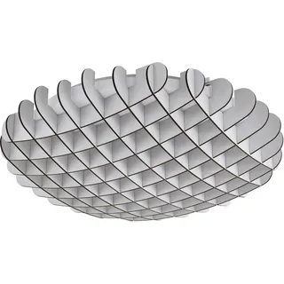 EGLO VALDECABRAS 1 LED rund Holz-Gitter weiß