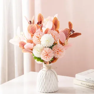 SilverChry Keramikvase Weiß – 15.5x12x5cm Kleine Vase mit Tropfenmuster, Weiße Keramik Vase,Moderne Boho Vase für Dekoration,Esstisch,Bücherregal,Kaminsims,Eingang,Hochzeit, Einweihungsgeschenk