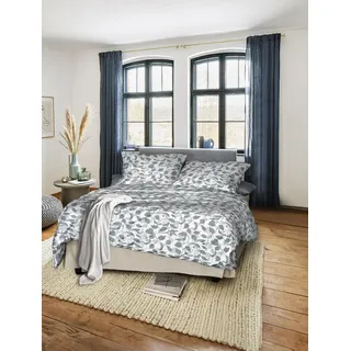 IRISETTE Koala-HK 8588 Blätter Blau 135 x 200 cm + 2 x 80 x 80 cm