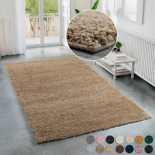 Bruno Banani Shaggy Soft Hochflorteppich 240 x 320 cm Braun