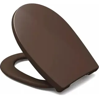 Hamberger WC-Sitz Passat Toilettensitz mit SoftClose, Farbe balibraun - Weiß