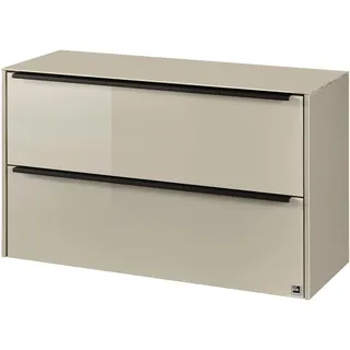 Set One by Musterring reno-Dielen Lowboard 72 x 44 cm Kaschmir Matt Lack/Glas