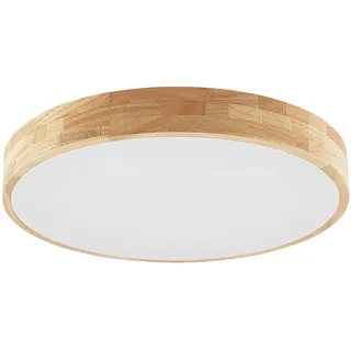 Lindby Deckenlampe Tanju (Landhaus, Vintage Rustikal) aus Holz (5 flammig E27) - Deckenleuchte Lampe Wohnzimmerleuchte