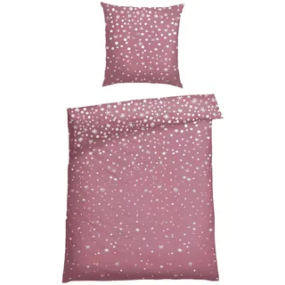 SCHIESSER Bettwäsche »Runa aus weicher Baumwolle mit coolem Winter-Print« 2 Stk. tlg. MADE IN GREEN by OEKO-TEX®-zertifiziert, rosa