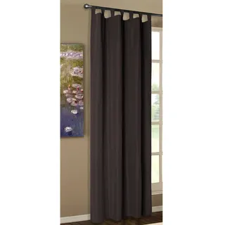 1er Set Vorhang Blickdicht Matte unifarbene Gardine mit Schlaufen. Aus edlem Microsatin Micofaser-Gewebe., 245x140, Braun, 20400