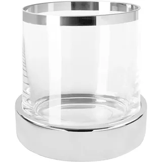 Fink Windlicht EMPIRE Glas/Eisen Silber