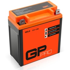 GP-PRO GB5L-B 12V 5Ah GEL-Batterie (Kompatibel mit YB5L-B / YT5L-BS) (Wartungsfrei & Versiegelt) Rollerbatterie Akkumulator Roller Moped