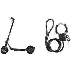 Segway-Ninebot F2 PRO D, E Scooter mit Straßenzulassung für Erwachsene & Master Lock Kabelschloss mit Schlüssel, 1 m, Ideal für Scooter Roller, Fahrrad, Kinderwagen, Sportausrüstung