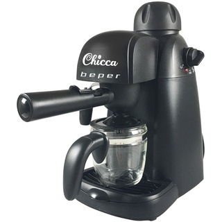 BEPER BC.002 Espresso Kaffeemaschine, 800 W, 4 Tassen, ABS, Schwarz