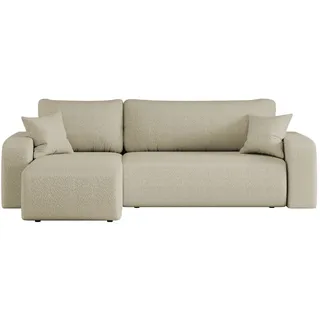 kaiser möbel Ecksofa mit schlaffunktion und bettkasten, Eckcouch MILANO L stoff Quelle Beige, Textil, 4-Sitzer, L-Form, 244x142 cm, Wohnzimmer, Sofas & Couches, Wohnlandschaften, Ecksofas