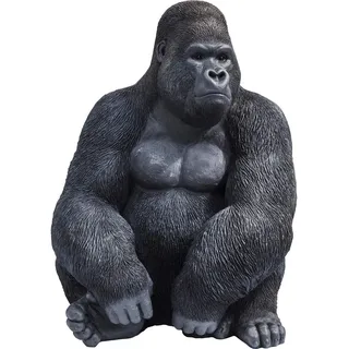 Kare Design Deko Figur Gorilla, schwarz, Tierfigur, XL-Dekoration, naturgetreu, 76cm